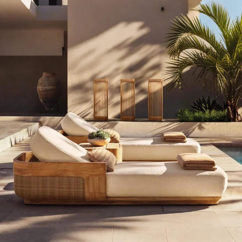 Outdoor Daybed Furniture - Комплект шезлонгов и кушеток Sun Beach