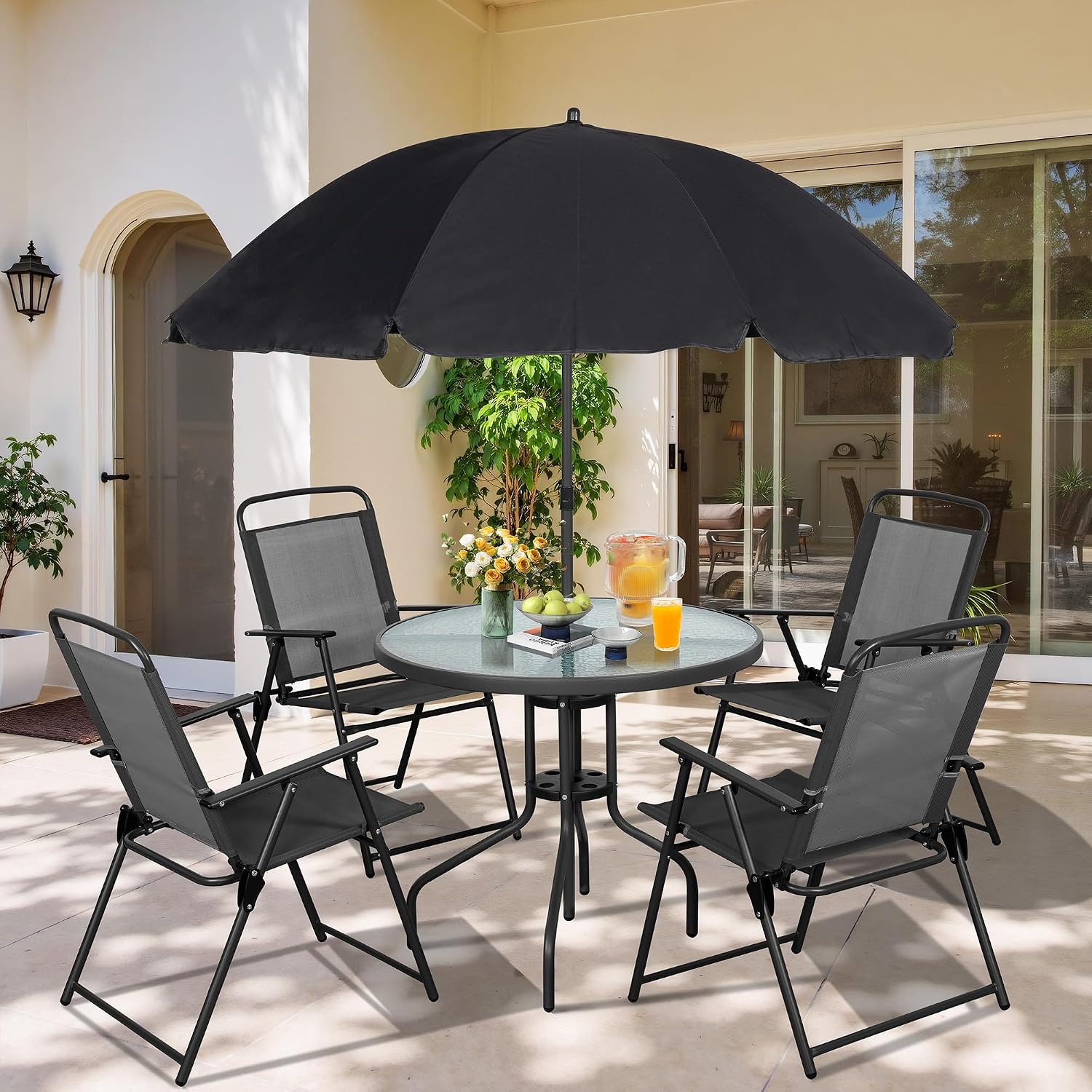 Outdoor Furniture For Sale - Металлический обеденный набор для патио: складные