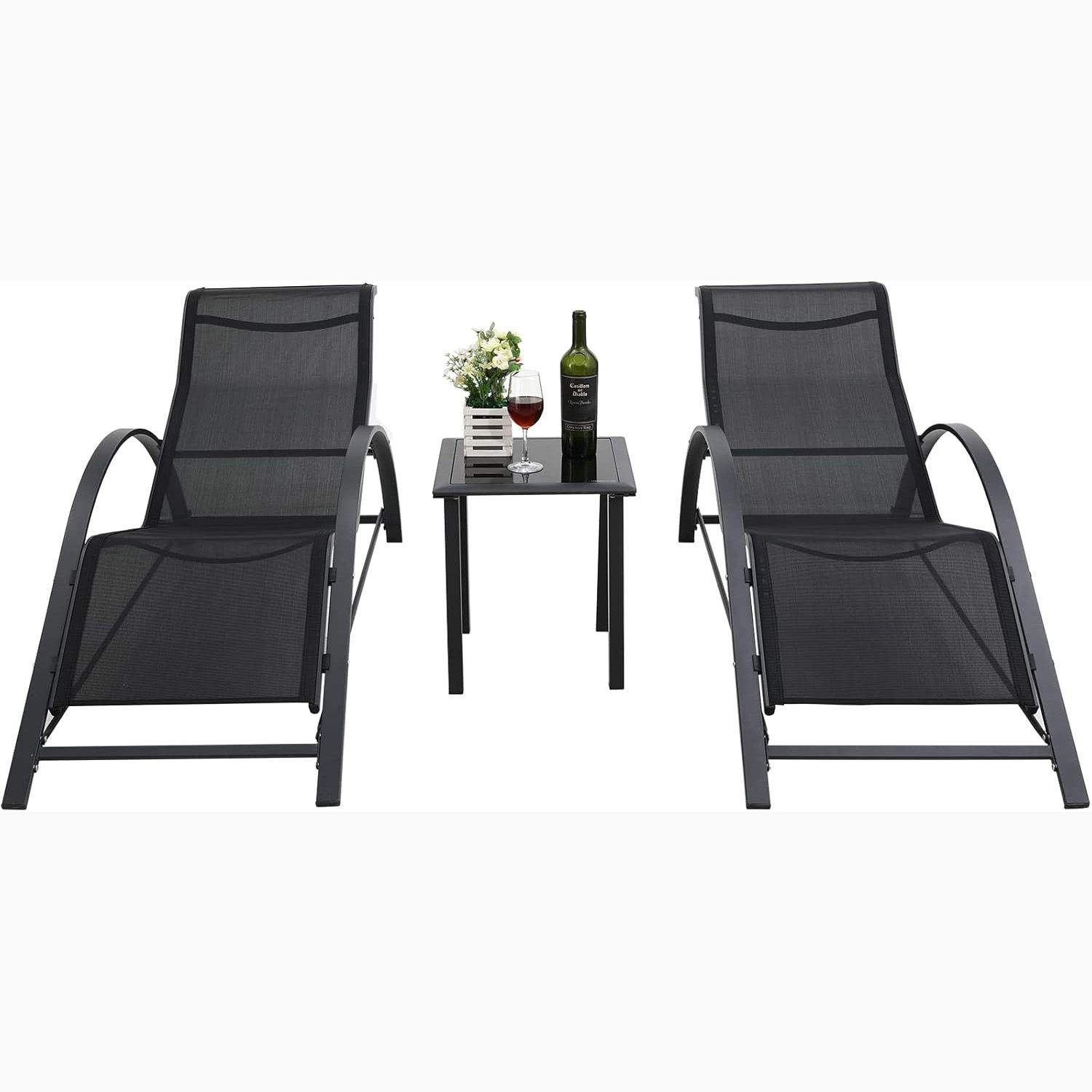 Deck Chair Lounger - Комплект из 3 шезлонгов для патио