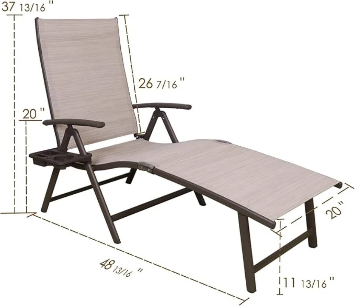 Алюминиевое кресло с откидной  – обзор и цена Deck Chair Lounger