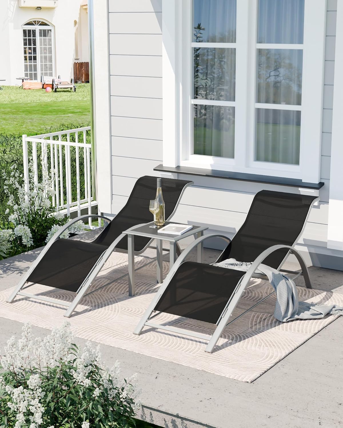 Комплект из 3 шезлонгов для па – обзор и цена Deck Chair Lounger