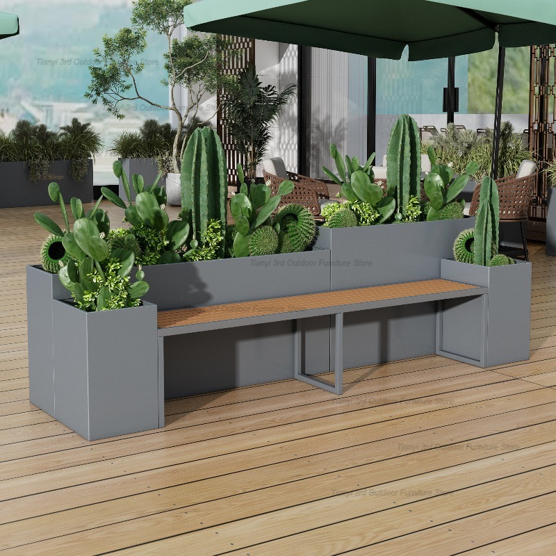 Скандинавская скамья-кашпо из  – обзор и цена Outdoor Furniture Iron