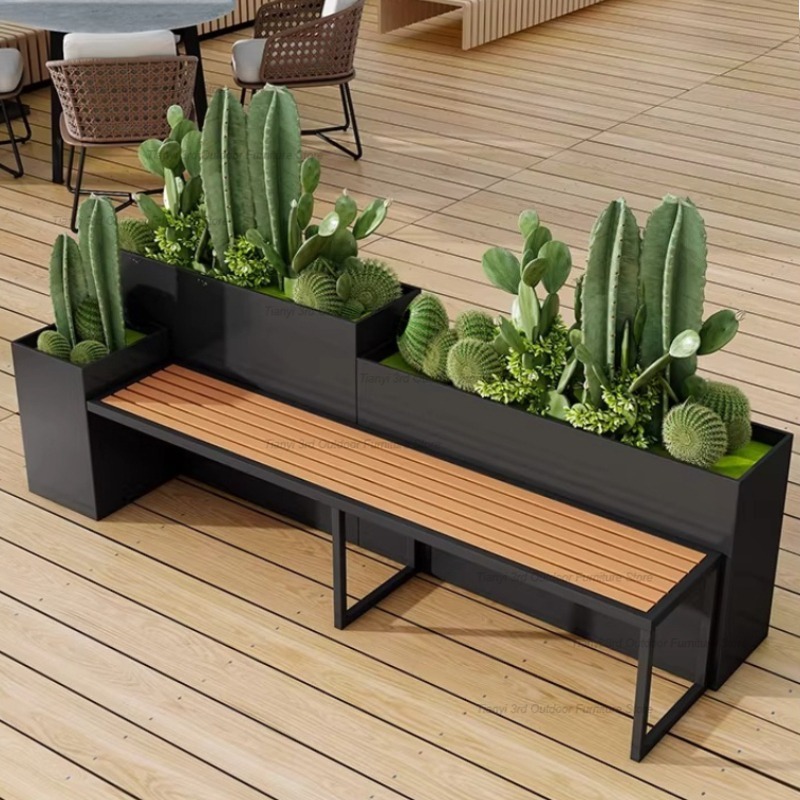 Скандинавская скамья-кашпо из  – обзор и цена Outdoor Furniture Iron