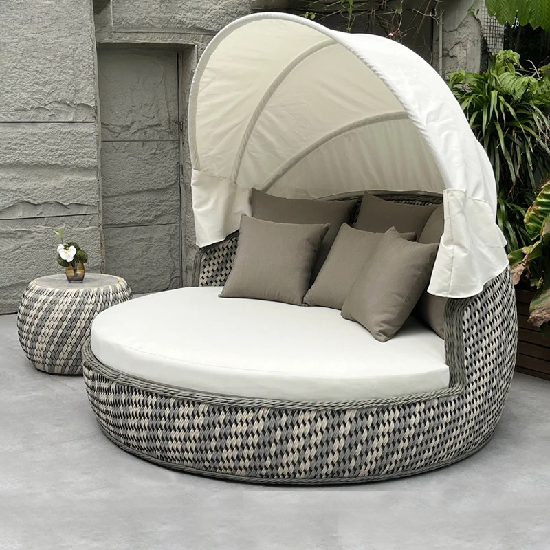 Круглая плетеная кушетка-шезло – обзор и цена Outdoor Daybed Furniture