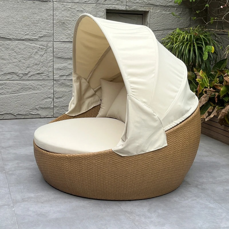 Круглая плетеная кушетка-шезло – обзор и цена Outdoor Daybed Furniture