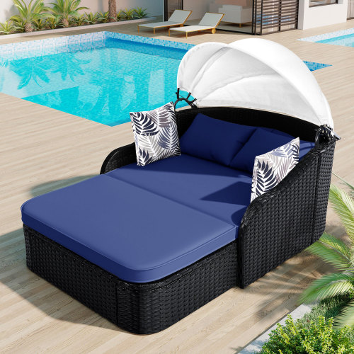 Уличная кушетка 79,9 дюйма с р – обзор и цена Outdoor Daybed Furniture