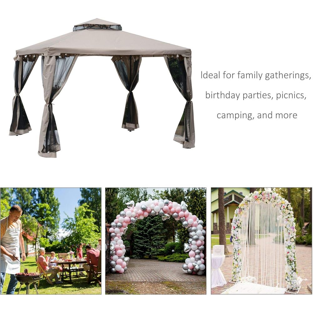Садовая беседка 9,6' x 9,6' с  – обзор и цена Outdoor Furniture Patio